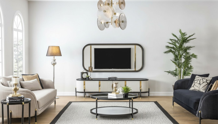 Luxus Set Modern rtv Wohnzimmer Polster Sitz Sofagarnitur 3 + 3 Sitz Couchtisch