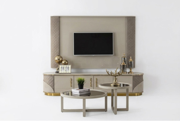 Modern TV-Lowboard Luxus TV-Schrank Stilvoll RTV Wohnzimmer TV-Kommode NEU