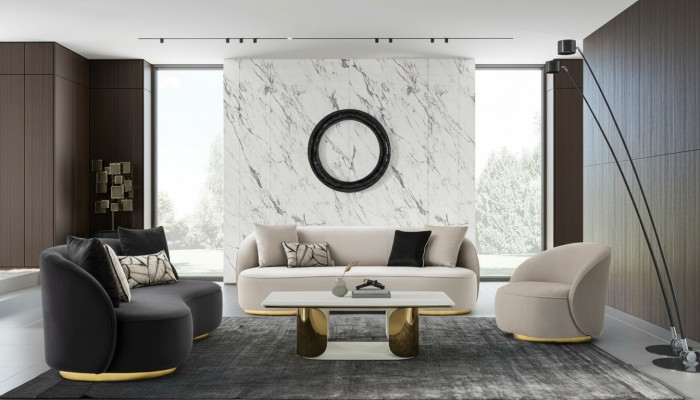 Sofagarnitur 4+3+1 Sitz Set Design Sofas Polster Sitz Couchen Modern Sofa