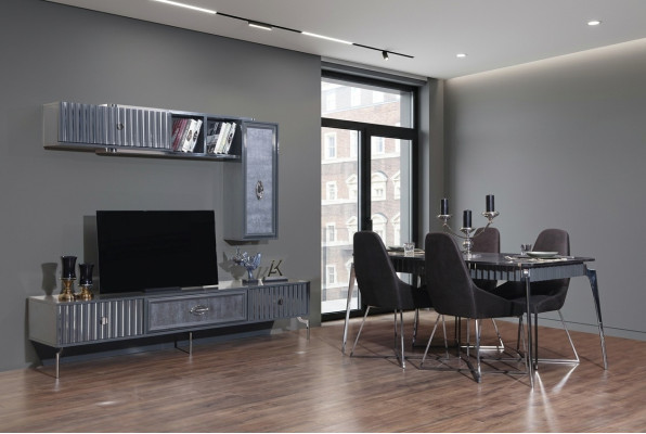 Esstisch 6x Stuhl Gruppe Tisch Möbel 8tlg. Set Esszimmer Garnitur