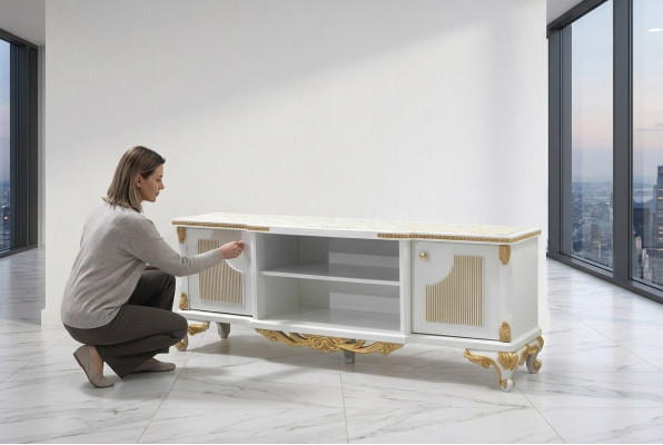 Klassisches Sideboard tv Ständer Kommode Holz Lowboard Kommoden Barock