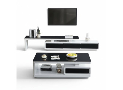  Designer Moderner Sideboard Schwarz-weiße Kommode TV-Ständen Luxus