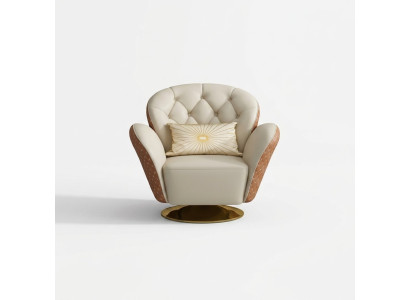 Drehbarer Chesterfield Sessel Lehnstuhl Stühle Polster Möbel Einsitzer