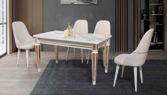 Esstisch Essgarnitur Esszimmer Set Sitzmöbel Set Esszimmer Sets 4 Stühle 5tlg