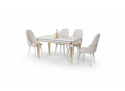 Esstisch Essgarnitur Esszimmer Set Sitzmöbel Set Esszimmer Sets 4 Stühle 5tlg
