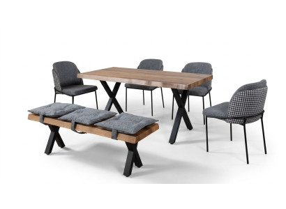 Esstisch 4 Stühle Bank Sitz  Sitzbank Original-Set Essgruppe Esszimmer