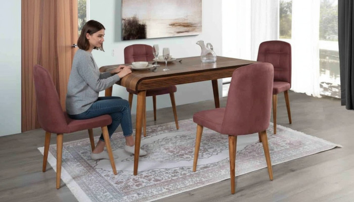 Esszimmer Essgruppe Möbel Set Garnitur Sitz Esstisch Polster 5tlg.