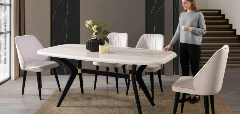 Esszimmer Set Garnitur Sitz Polster Möbel Essgruppe Esstisch 5tlg.