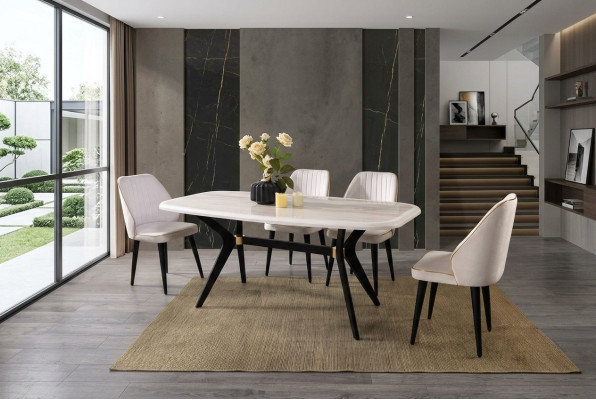 Esszimmer Set Garnitur Sitz Polster Möbel Essgruppe Esstisch 5tlg.