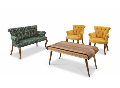 Sitzgarnitur Bank Sitzpolster Möbel Set Couch Sofa Couchtisch 4tlg. Sets