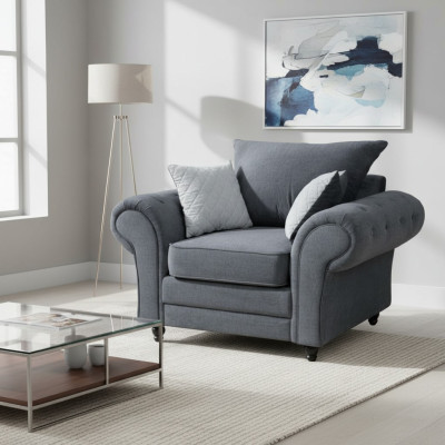 Fernsehe Sessel Einsitzer Chesterfield Couch Sofa Polster Möbel Samt