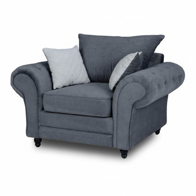 Fernsehe Sessel Einsitzer Chesterfield Couch Sofa Polster Möbel Samt
