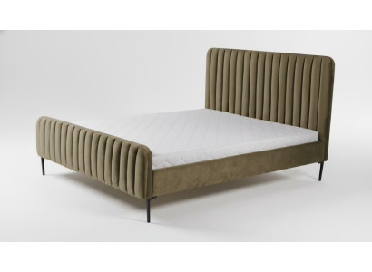 Grünes Doppelschlafzimmer Holzmöbel Design elegant Stoff klassische Möbel