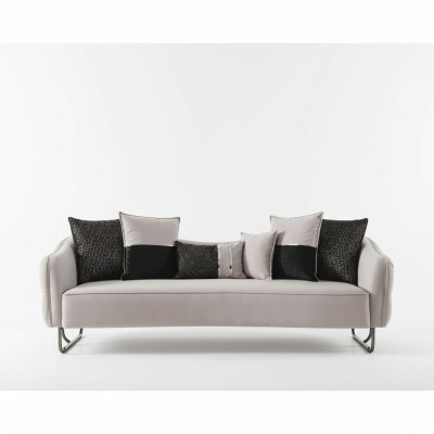 Sofa 3 Sitzer beige Sofa Stil Luxus Wohnzimmer modernes Design Polsterstoff neu