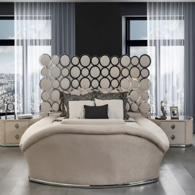 Designerbett Luxus Textilbetten Schlafzimmer Doppelbett 200x200cm Bettrahmen