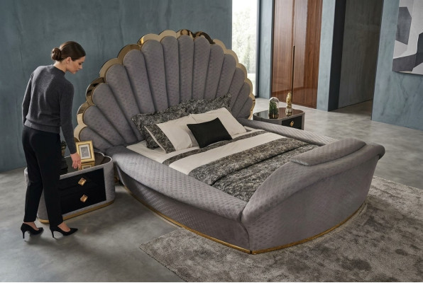 Luxus Bett Design Betten Möbel Doppelbett Schlafzimmer Königlich 200x200 cm