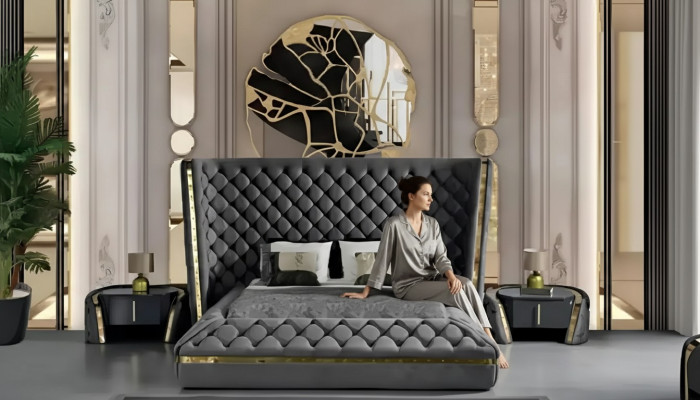 Luxus Schlafzimmer Bett Polster Design Luxus Doppel Hotel Betten Chesterfield