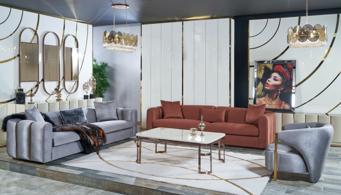 Sofagarnitur 3+3+1 Sitz Couchtisch Set Sofa Polster Couch 4tlg. Set