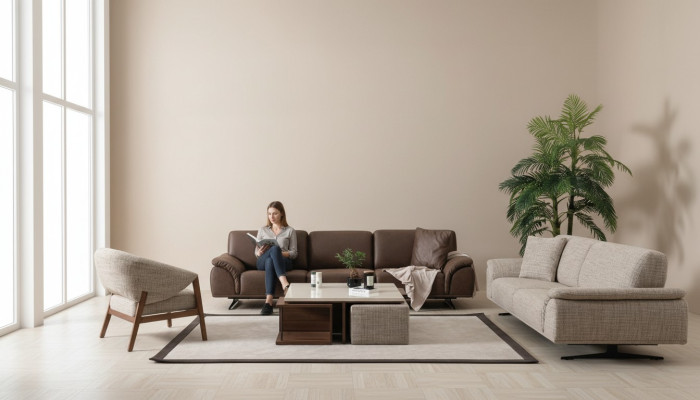 Sofagarnitur 3+3+1 Sitzer Couch Wohnlandschaft Garnitur Design Modern
