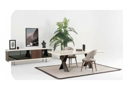 Esstisch 4x Stühle Anrichte Gruppe Esszimmer Garnitur 6tlg. Set Möbel