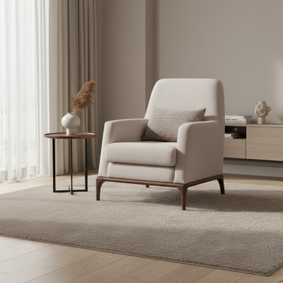 Design Sofa Sessel Couch Polster Luxus Textil Couchen 1 Sitzer neu grau