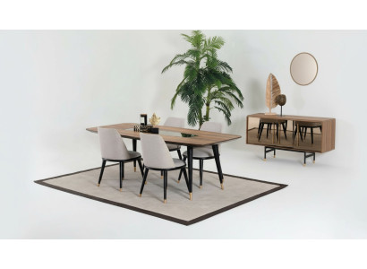 Esstisch 4 x Stühlen Esszimmer Set Essgruppe Holz Tisch 5tlg. Gruppe