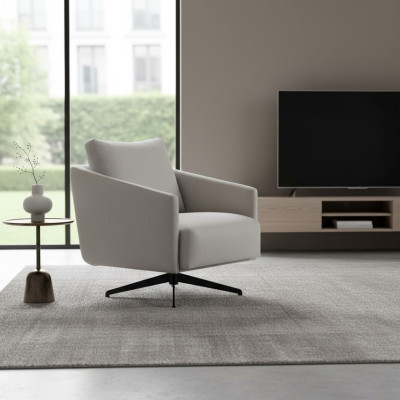 Sessel Design Polster Couch Couchen Sofas Textil Stil Modern neu Grau