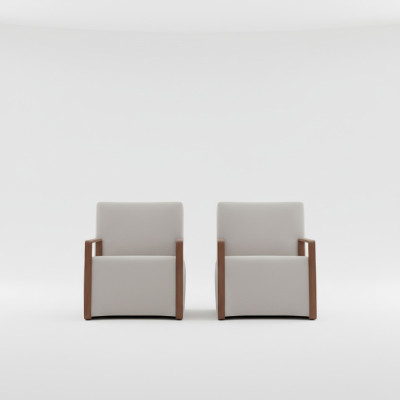 Wohnzimmer Sessel 1 Sitzer Couch Polster Modern Luxus Textil Design