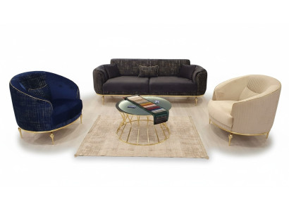 Sofagarnitur 3+1+1 Sitzer Wohnzimmer Möbel Couchen + Sessel 3tlg. 