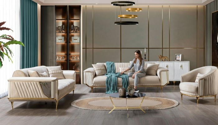 Sofagarnitur 331 Sitz Couch Möbel Wohnzimmer Einrichtung Moderne Sofa