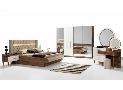 Schlafzimmer Bett 2x Nachttische 5tlg Set Komplett Design Möbel Luxus