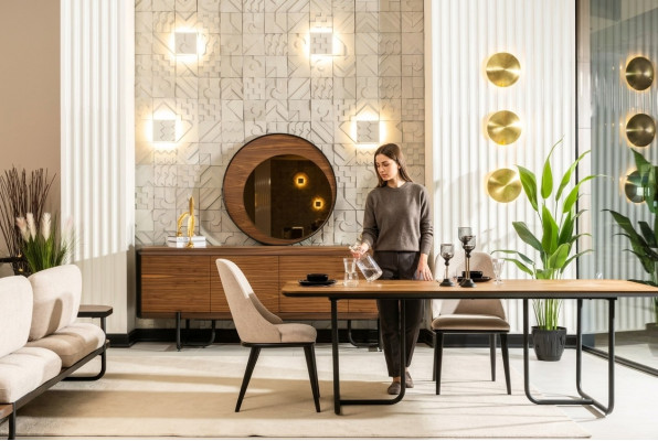 Esstisch 4x Stühle Esszimmer Set Essgruppe Modern Sideboard Garnitur