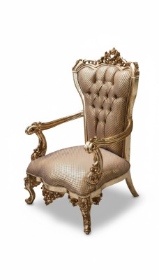 Sessel Wohnzimmer Klassisch Design Sessel Gold Luxus Wohnzimmer Textil