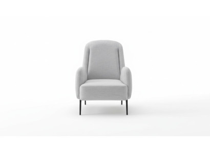 Designer Grauer Sessel Luxus 1 Sitzer Polstersessel Textil Polstersessel