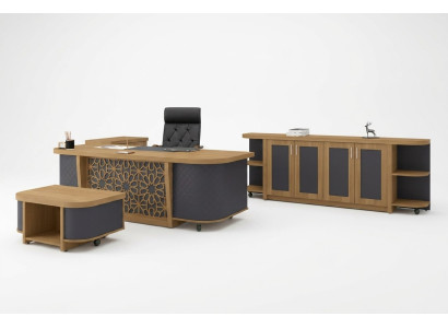 Komplette Büromöbel Tisch Arbeitszimmer Möbel Designer Set Schreibtisch