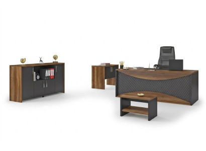 Arbeitszimmer Holzmöbel Büro Set Schreibtisch Aktenschrani Couchtisch