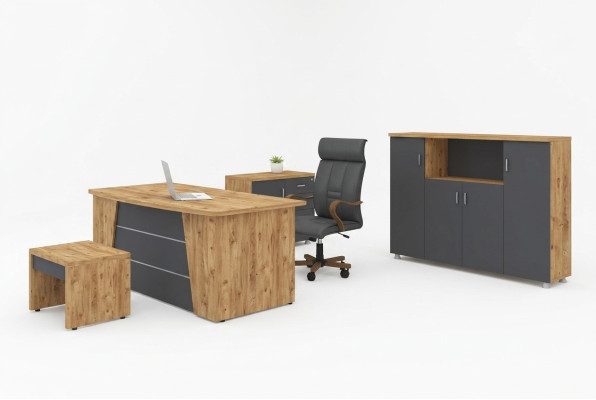 Modernes Komplettes Set Büromöbel Arbeitszimmermöbel Luxus 4tlg Set