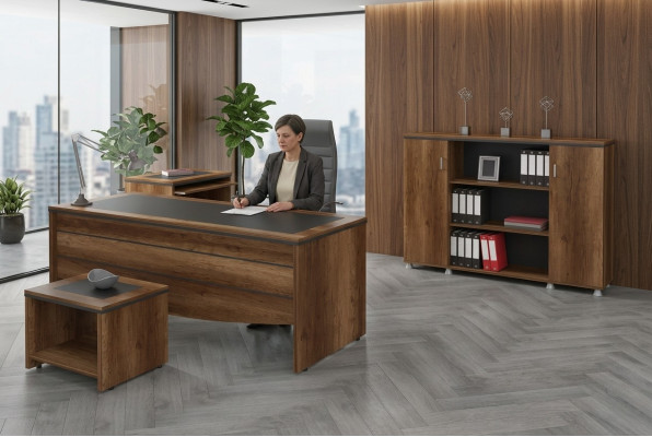 Luxus Büromöbel Schreibtisch Arbeitstisch Arbeitszimmer Set 4 tlg
