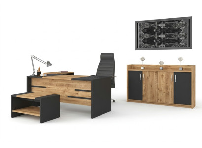 Büromöbel Set Büro Garnitur Schreibtisch Schrank Stil Modern Neu 4tlg.