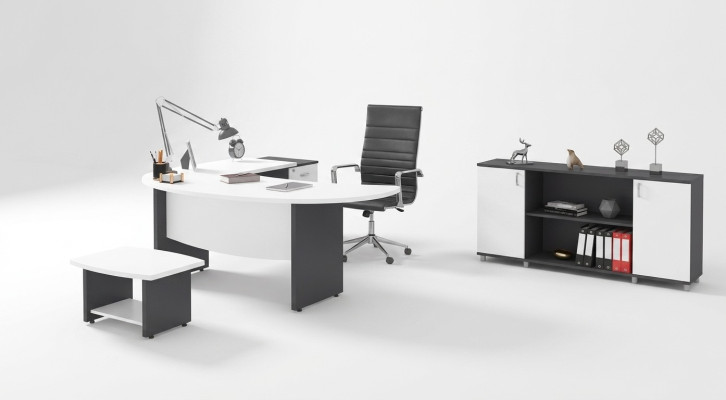 Moderne Büromöbel Set Büromöbelgarnitur Arbeitsplatzgestaltung 3tlg