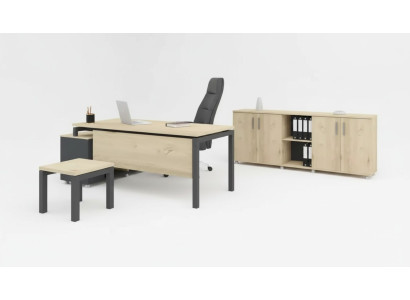 Luxus Büro Set Moderne Holz Möbel Eckschreibtisch Schrank Couchtisch