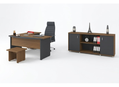 Klassische Holzmöbel Büro Set Eckschreibtisch Arbeitszimmermöbel