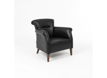 Schwarzer Sessel Büromöbel Luxus Designer Polstersessel Einsitzer Stil
