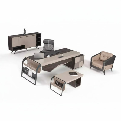 Kanzlei Luxus Möbel Büroeinrichtung Komplettes Set Tisch Schrank 3tlg