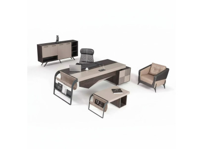 Kanzlei Luxus Möbel Büroeinrichtung Komplettes Set Tisch Schrank 3tlg