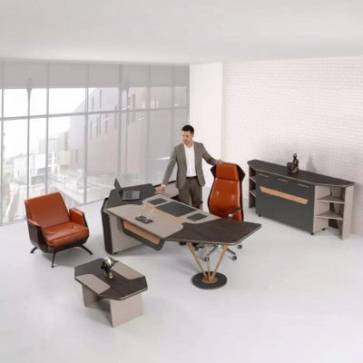 Büro für Kanzlei Praxis Office Komplette Einrichtung Schrank Tisch 3tlg