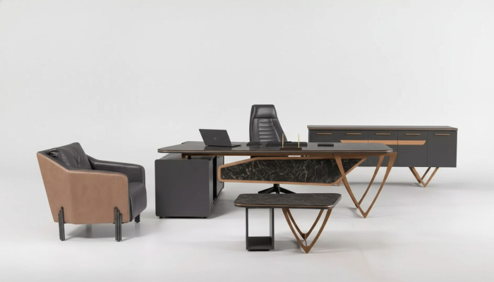 Designer Schreibtisch Büro Einrichtung Luxus Klasse Eckschreibtisch 3tlg