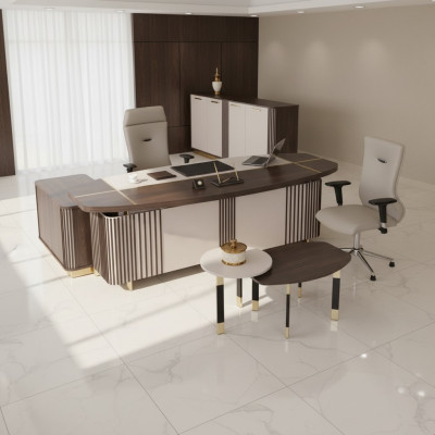 Moderne Arbeitszimmer Einrichtung Büromöbel Designer Office Möbel 3tlg