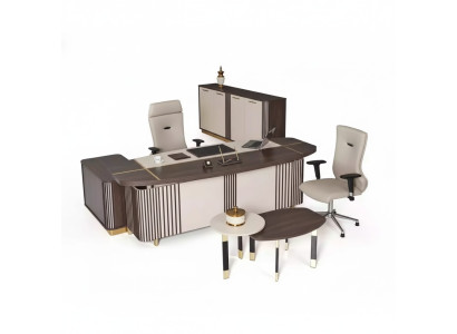 Moderne Arbeitszimmer Einrichtung Büromöbel Designer Office Möbel 3tlg