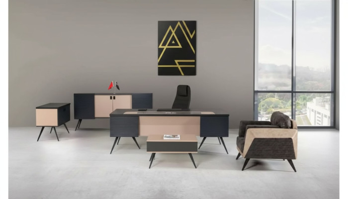 Modernes Arbeitszimmer Set Luxus Büromöbel Aktenschrank Schreibtisch